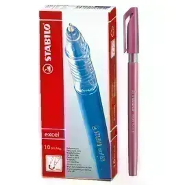 Bolígrafo, Excel 828, Punta Fina 0.38 mm, cuerpo opaco, Rosado, Caja x 10 Unds. 