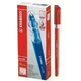 Bolígrafo, Excel 828NF, Punta Aguja 0.38 mm, cuerpo opaco, Rojo, Caja x 10 Unds. 
