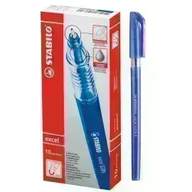 Bolígrafo, Excel 828NF, Punta Aguja 0.38 mm, cuerpo opaco, Azul, Caja x 10 Unds. 