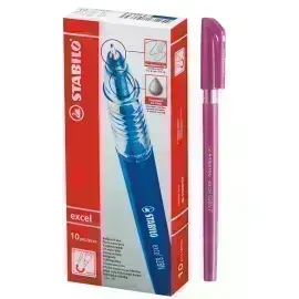 Bolígrafo, Excel 828NF, Punta Aguja 0.38 mm, cuerpo opaco, Rosado, Caja x 10 Unds. 