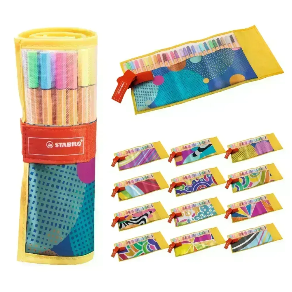 Micropunta/Felpa, Point 88, Punta Fina  0.4 mm, Estuche Enrrollable (Just Like You) x 25. 25 Colores Surtidos