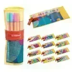 Micropunta/Felpa, Point 88, Punta Fina  0.4 mm, Estuche Enrrollable (Just Like You) x 25. 25 Colores Surtidos