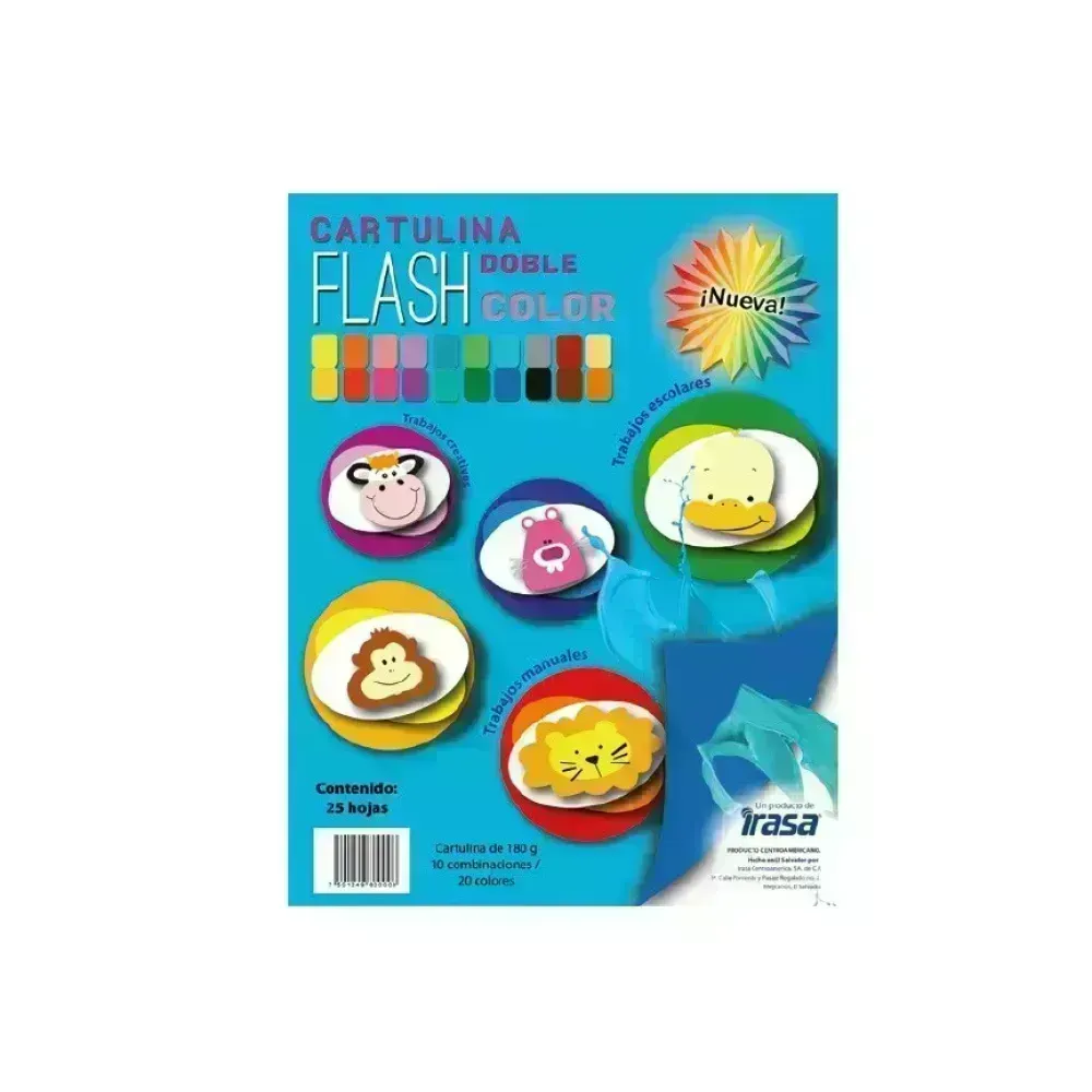 Block de Cartulinas, Tam. Carta, 25 Hojas, 20 Colores