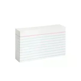 Tarjetas Rayadas, 3" x 5", Pack x 100 Unds.