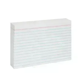 Tarjetas Rayadas, 4 x 6 pulg, Pack x 100 Unds.