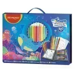 Colouring Set Case, Verde, Dinos, 1 Set