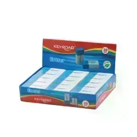 Borrador, White Blue Eraser, Caja x 30 Unds.