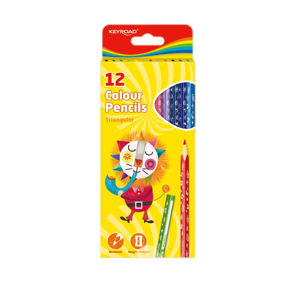 Lápices de Color, Triangulares, Caja x 12 Colores
