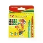 Crayones de Cera, 8 mm, Caja x 12 Colores