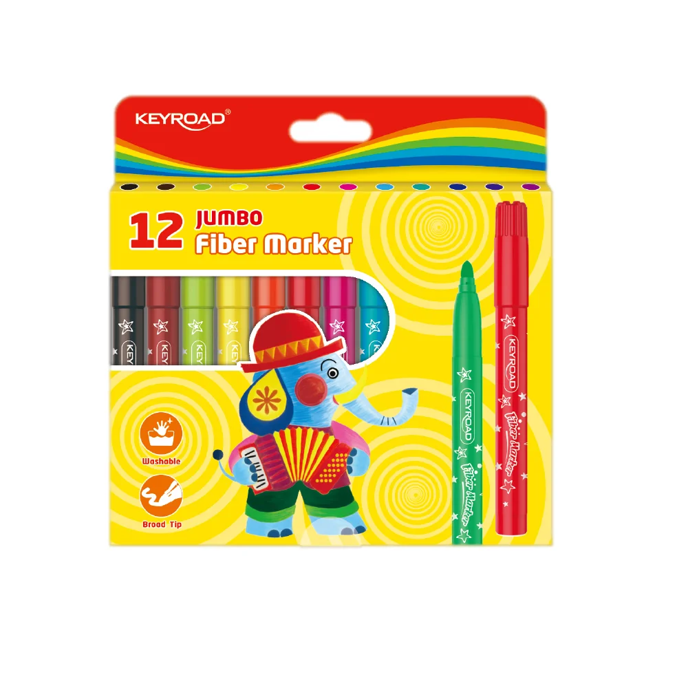 Marcadores Escolares, Jumbo, Caja x 12 Colores