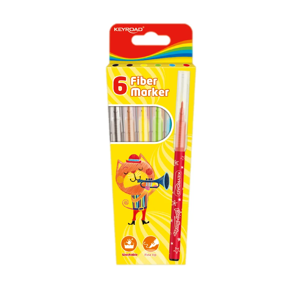 Marcadores Escolares, Caja x 6 Colores