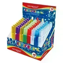 Pegamento, Glitter, Exh. x 48 Unds x 15 g. c.u.