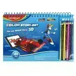Children Coloring Book, Azul, AR Función + Láp. Colores, 1 Set