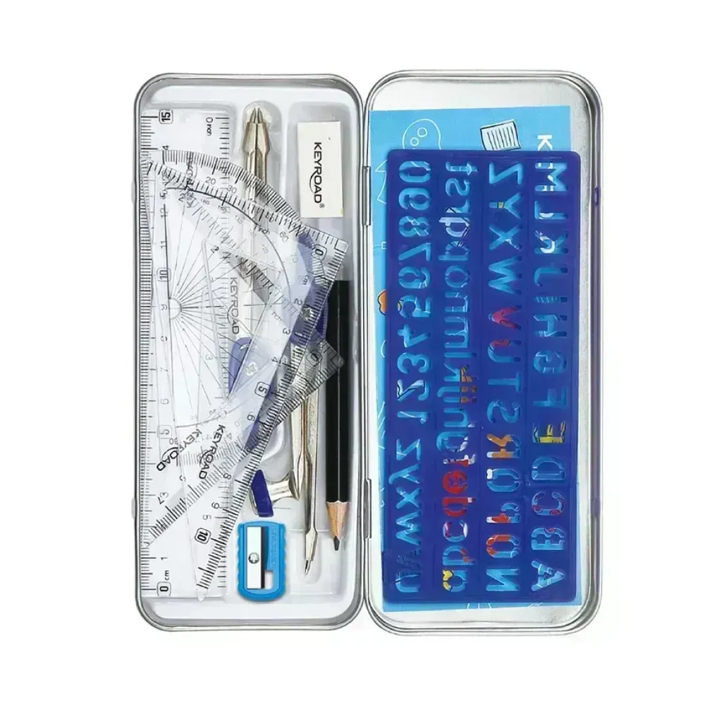 Set Matemático, Compás + Jgo. Geom. + Otros, Estuche x 1 Und.