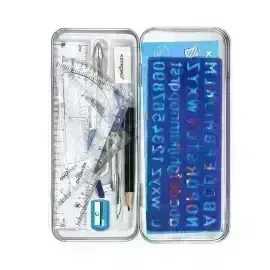 Set Matemático, Compás + Jgo. Geom. + Otros, Estuche x 1 Und.