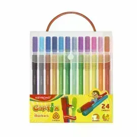 Marcadores Escolares, Capfix, Est Plástico x 24 Colores