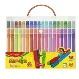 Marcadores Escolares, Capfix, Est Plástico x 36 Colores