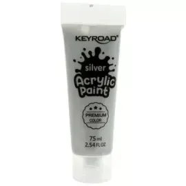 Pint. Acrílica, Acrylic Paint 75 mL, Plateado Metálico, 1 Und