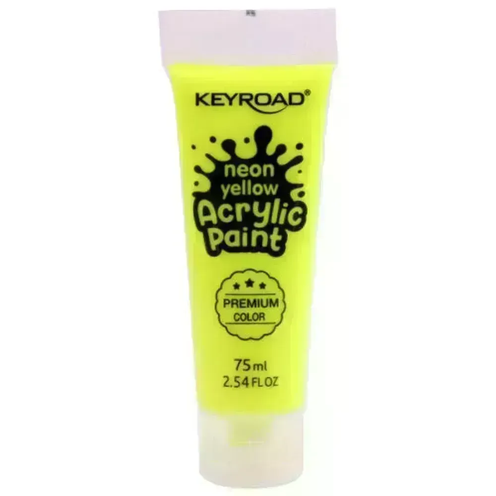 Pint. Acrílica, Acrylic Paint 75 mL, Amarillo Neon, 1 Und