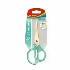 Tijera, Escolar, 6", Soft Grip, Metallic, Blister x 1 Und.