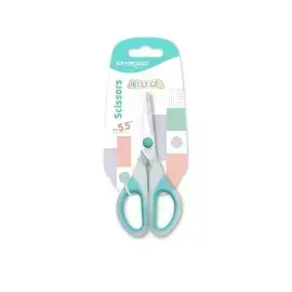 Tijera, Escolar, 5", Pta, Redonda, Soft Handle, Jelly Gel, Blister x 1 Und.