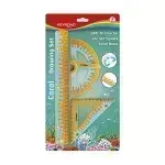 Juego Geometrico Plast., Soft Touch, 30 cm., Pack x 3 