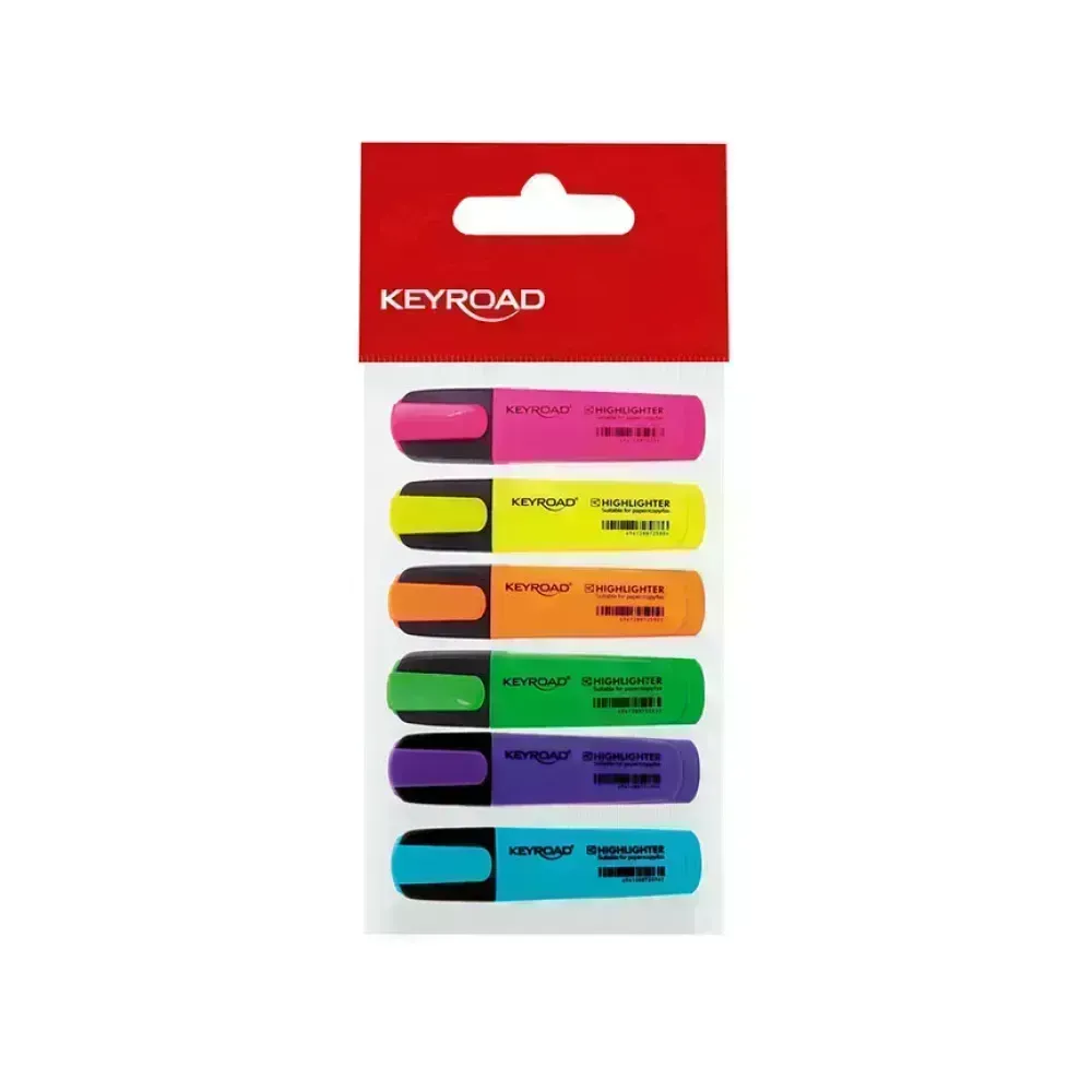 Resaltador, Highlighter, Col Surt, Blister x 6 Und