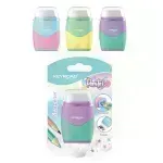 Sacap., 2 Huecos con Borrador,  Faces Pastel, Blister x 1 Und