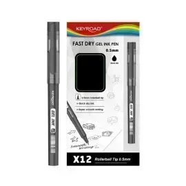 Bolígrafo, Gel 0.5 mm, Negro, Caja x 12 Unds. 