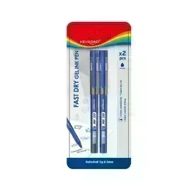Bolígrafos, Gel, 0.5 mm, Blister x 2 Azul