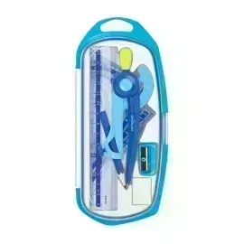 Compás, Escolar + Jgo. Matemático, Compax,  Estuche x 1 Und.