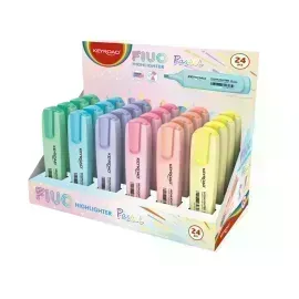 Resaltador, Highlighter, Pastel, Exh x 24 Unds. 6 Col. Surtidos.