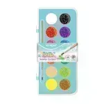 Acuarelas, Col. Glitter, Caja x 12 Und. (28 mm x Und) + Pincel