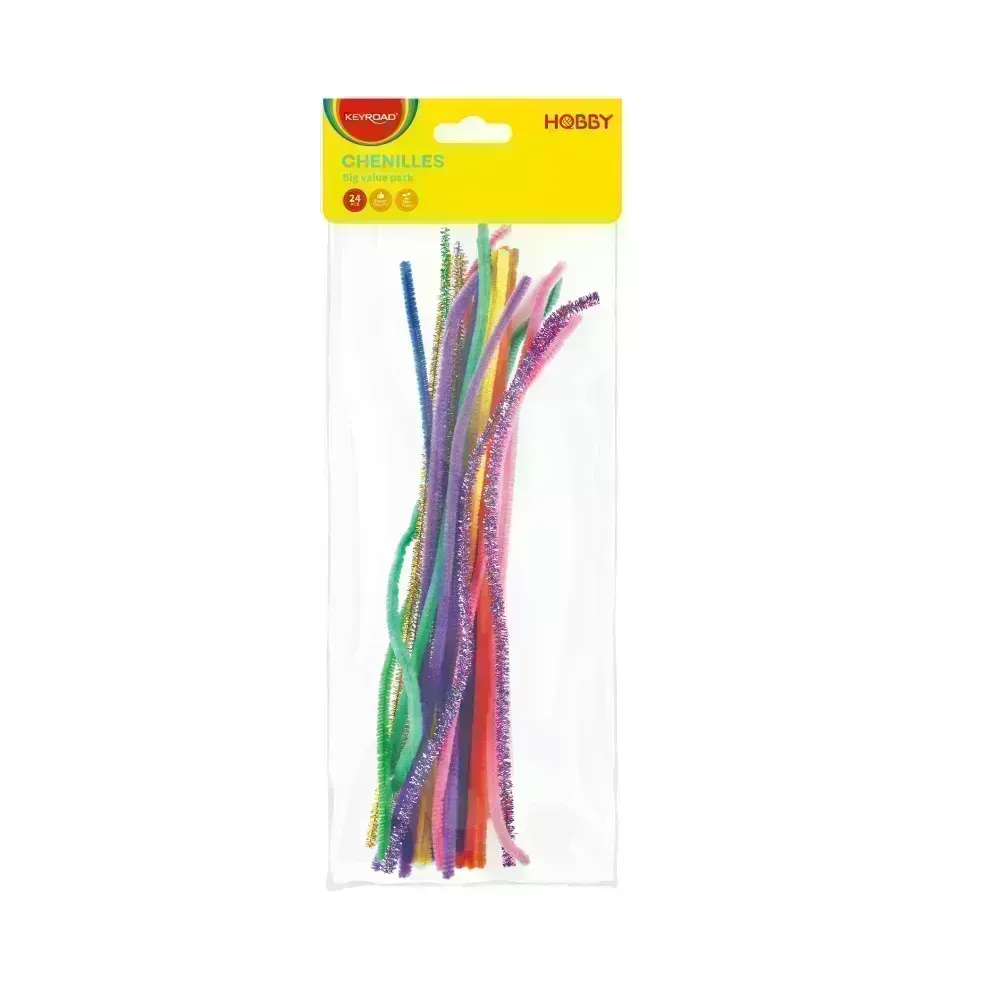 Limpiapipas (Chenilles), 30 cm Largo, Pack x 24 Pzas.