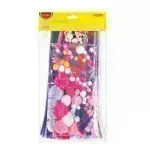 Pack de Manualidades 2: Pompones, Limpiapipas, Figuras de Goma Eva Adhesivas, otros, Set