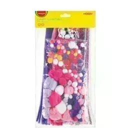 Pack de Manualidades 2: Pompones, Limpiapipas, Figuras de Goma Eva Adhesivas, otros, Set