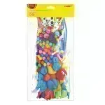 Pack de Manualidades 3: Pompones, Limpiapipas, Figuras de Goma Eva Adhesivas, otros, Set