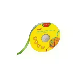 Cinta Satinada, 12mm x 25 Yardas, Rollo, Verde