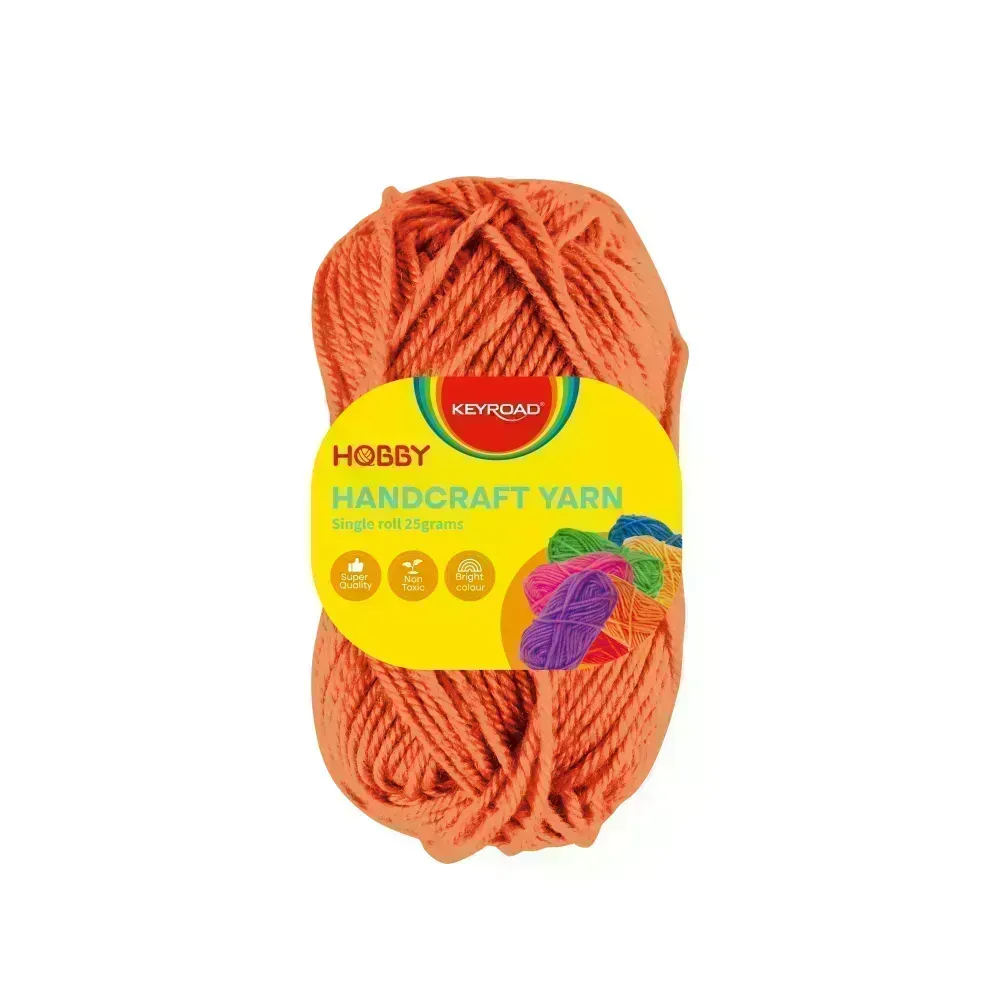 Ovillo de Lana Escolar, Rollo x 25 gramos, Naranja