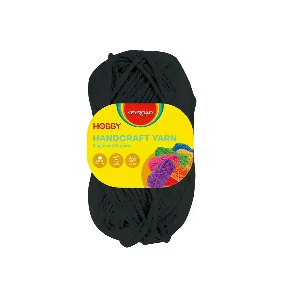 Ovillo de Lana Escolar, Rollo x 25 gramos, Negro