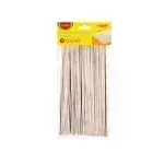 Palitos de Madera, Color Natural, 200 mm x 24 mm x 1.6 mm, Bolsa x 50 pzas. 