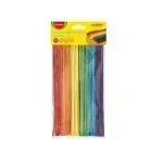 Palitos de Madera, Colores Surtidos, 200 mm x 24 mm x 1.6 mm, Bolsa x 50 pzas. 