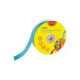 Cinta Satinada, 25mm x 25 Yardas, Rollo, Celeste