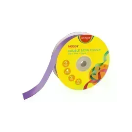 Cinta Satinada, 25mm x 25 Yardas, Rollo, Morado