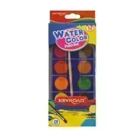 Acuarelas, Caja x 12 colores + Pincel. (KR-972884)