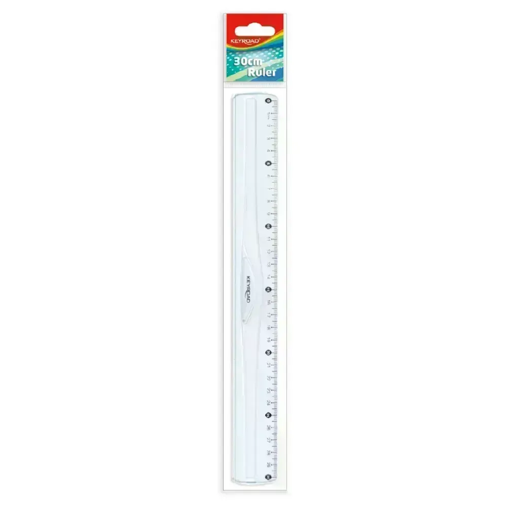 Regla Plástica, Rígida, 30 cm., Pack x 1 Und.