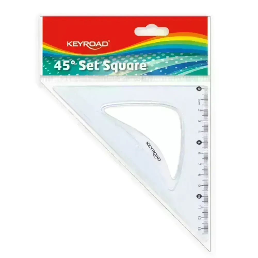 Escuadra 45/45° Plástica, Rígida, 13 cm., Pack x 1 Und.
