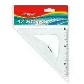 Escuadra 45/45° Plástica, Rígida, 13 cm., Pack x 1 Und.
