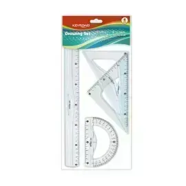 Juego Geometrico Plástico, Rígido, 30 cm., Pack x 4 piezas.