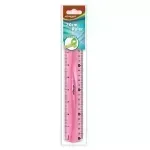 Regla Plástica, Flexible, 20 cm., (cm y pulg), Pack x 1 Und.